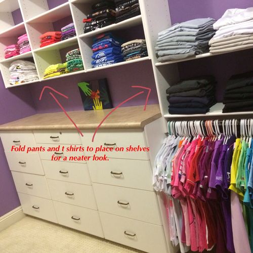 Everyone loves a color coordinated closet. Let us 