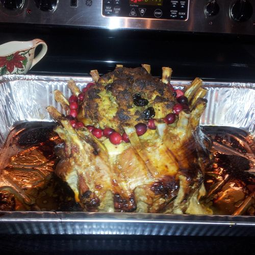 Crown Roast of Pork with Panettone Stuffing