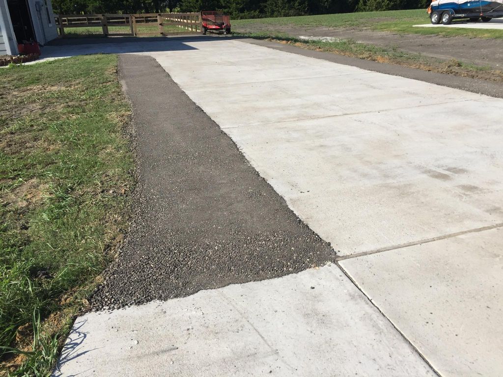 Recycled Asphalt driveway extension.
