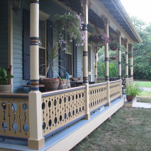 Victorian home porch renovation.