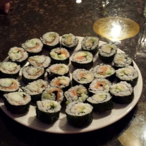 Smoked Salmon, Avocado, and Cucumber Roll