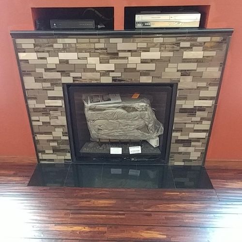 Fireplace and tile/marble surround installation
