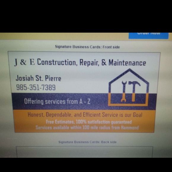 J & E Construction, Repair, & Maintenance