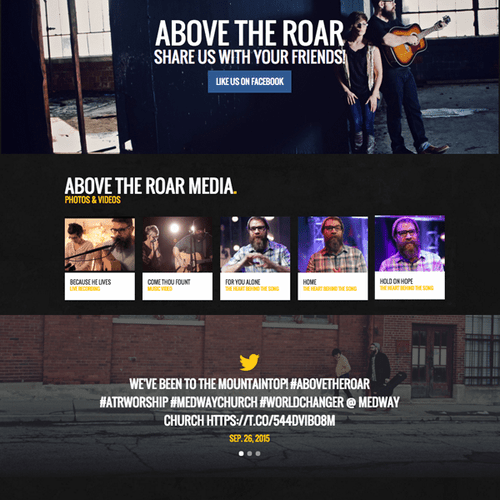 Above The Roar needed a feature heavy website, inc