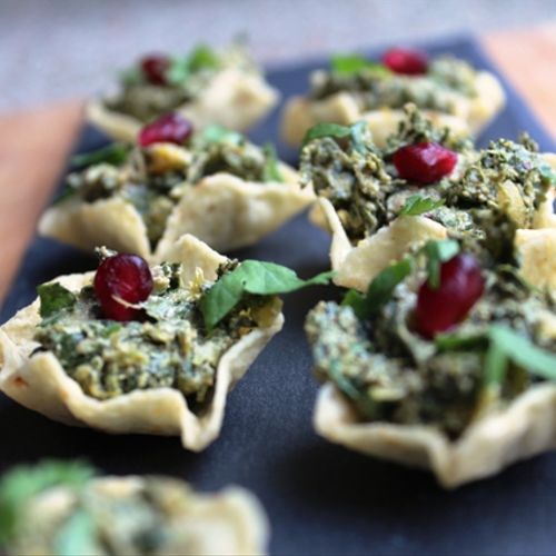 beet leaves with walnut paste