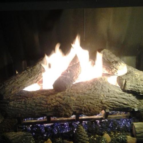 After our gas log service has been performed.