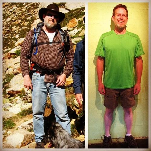 Rich has lost about 75lbs. overall and nearly 20% 