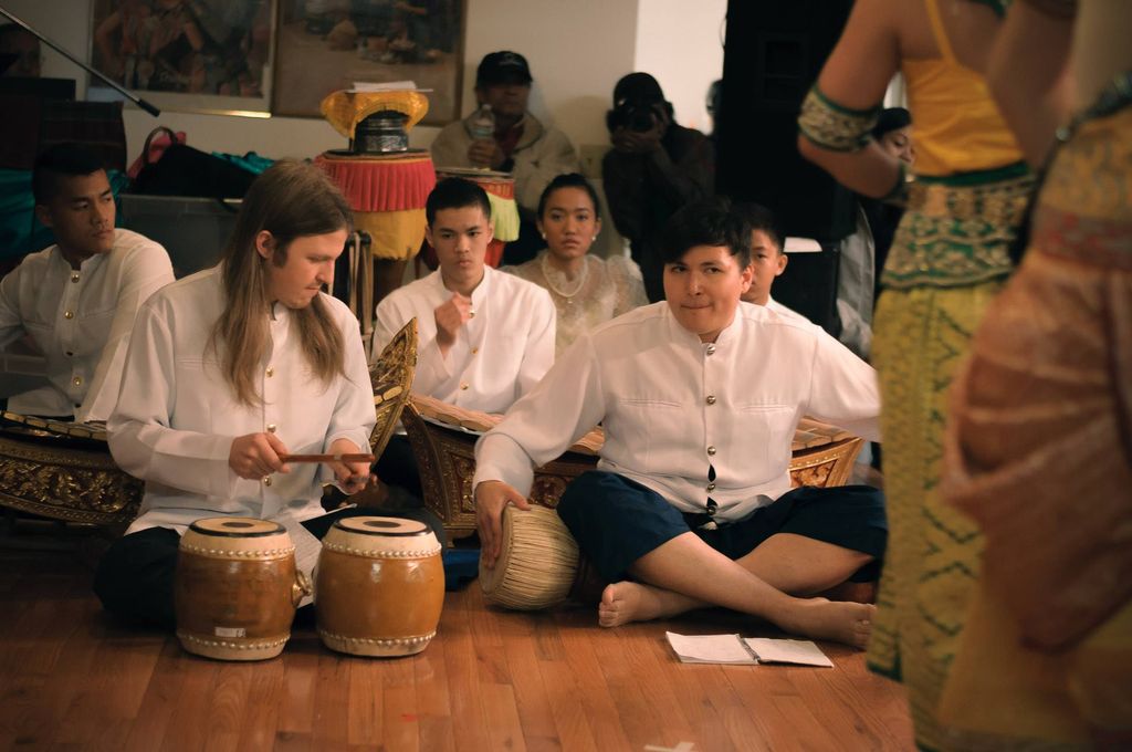 Mike playing with a music group for Denver's Thai 