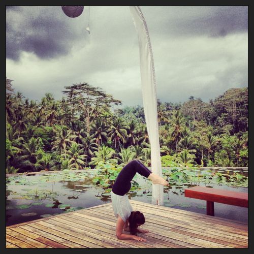 Yoga break during my Balinese teacher training