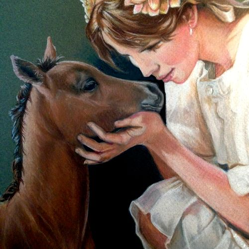A portrait of a girl's love of horses