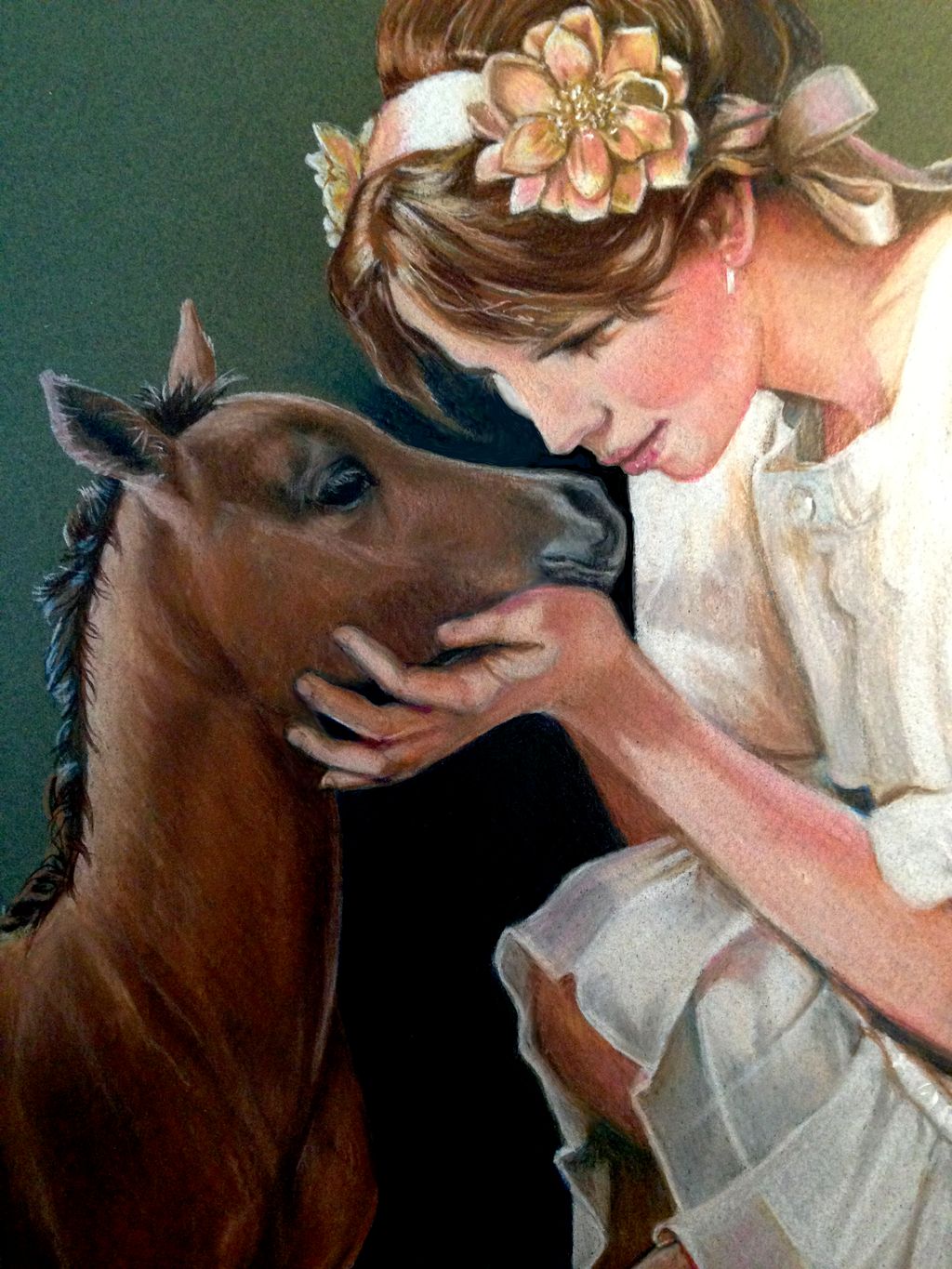 A portrait of a girl's love of horses