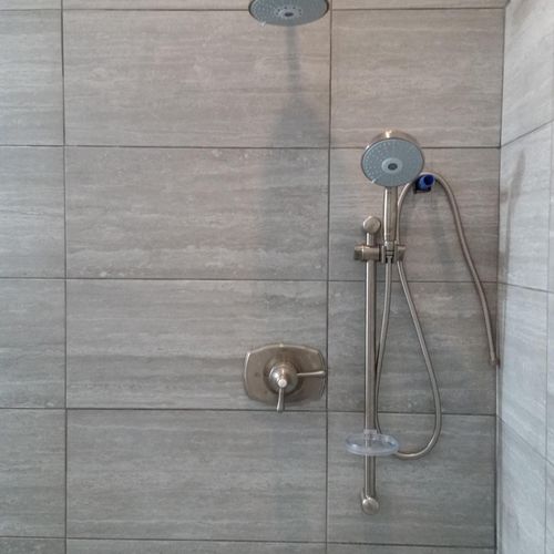 Hansgrohe master shower with hand held 