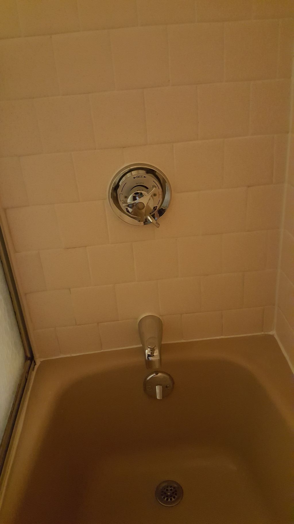 Tub shower after regrouting 