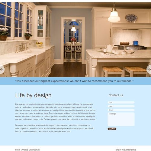 Mangold Architecture, branding and website project