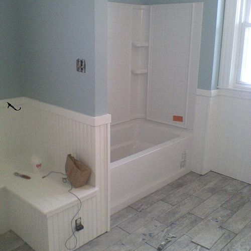 Bathroom Remodel - new tub surround, drywall, pain