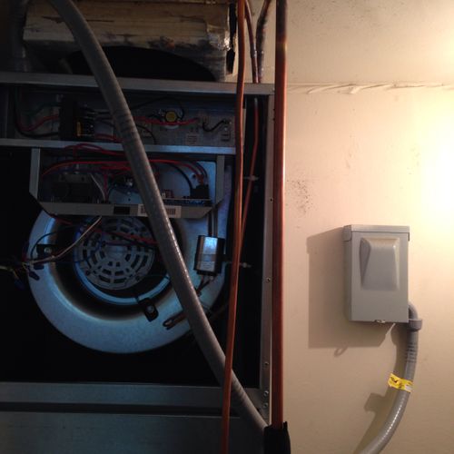 Mount and install air handler
