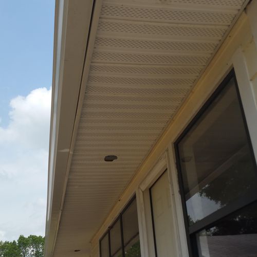 Replace soffit and fascia board,and installed gutt