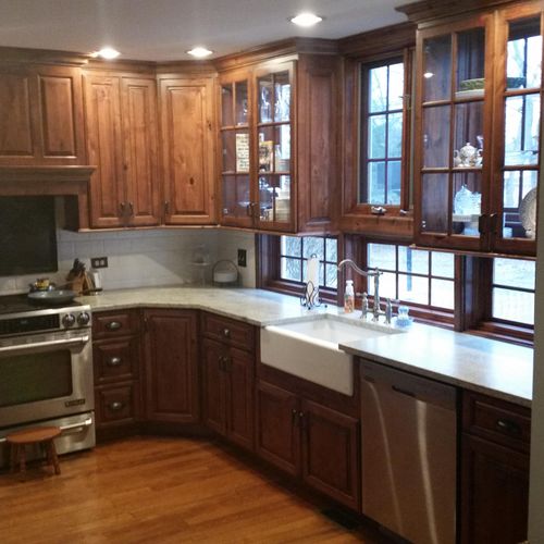 SHANNON KITCHEN,UPPER CABINETS INSTALLED OVER MATC