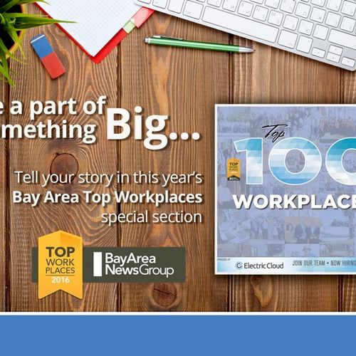 Powerpoint cover design for Top Workplaces present
