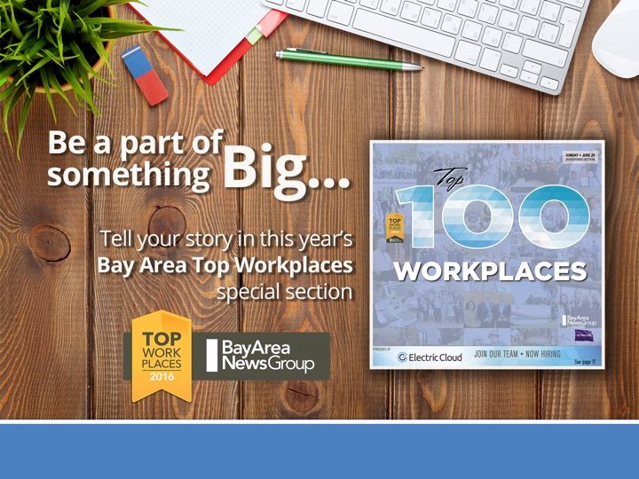 Powerpoint cover design for Top Workplaces present
