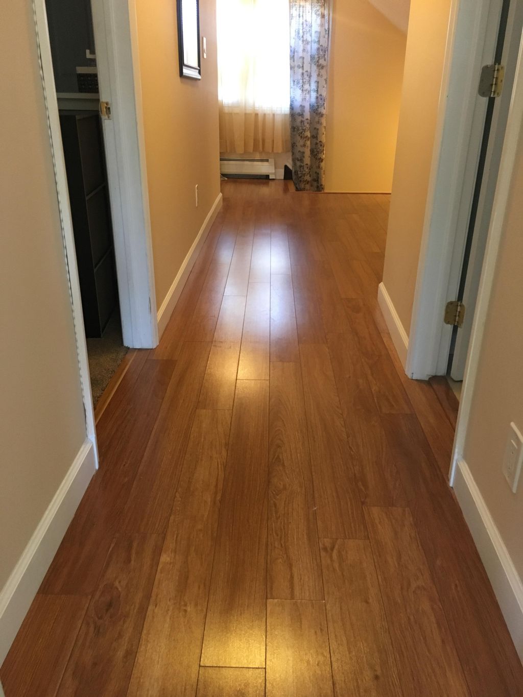 Engineered wood (hardwood) installed in customer's