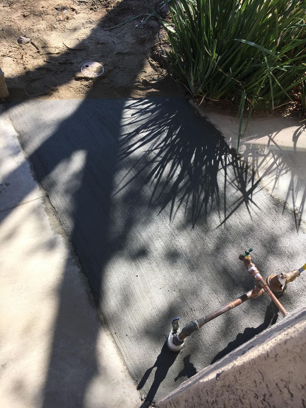 Rough concrete patches