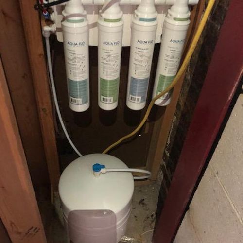 Reverse Osmosis Install in Basement