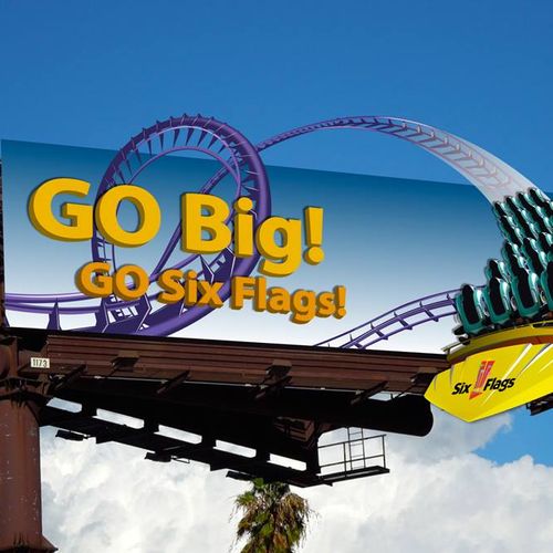 Illustration & billboard marketing for Six Flags T