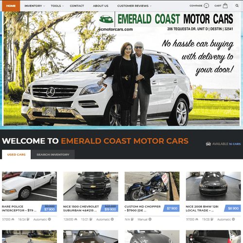Emerald Coast Motor Cars website completed January
