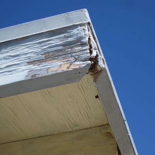 Deteriorated fascia.  This is very common.