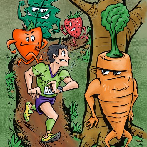 Magazine illustration on the benefits of veggies.