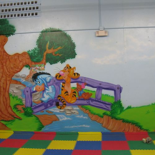 wall mural for kids gym