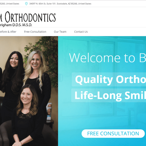 Most recent feature project -- Brigham Ortho Site 