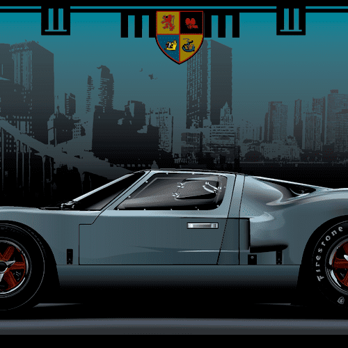 FORD GT DONE ALL IN ILLUSTRATOR.