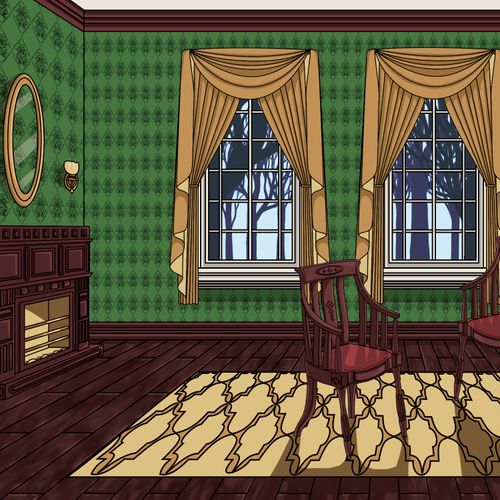 1910s Sitting Room. Made in Illustrator. March, 20