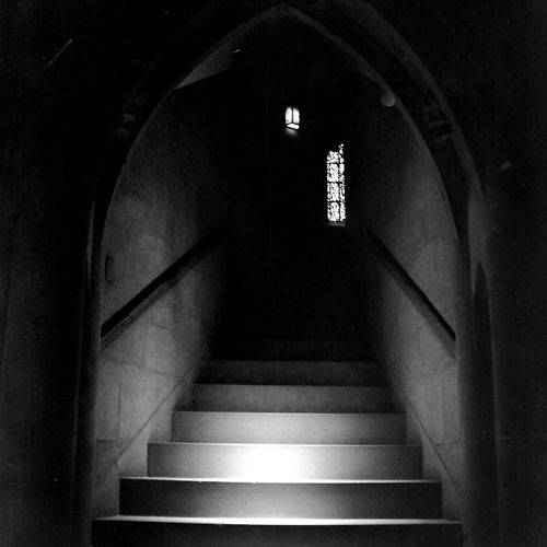 Black and white film. Heinz Chapel