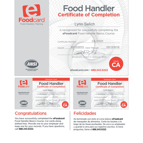 Official Food Handler Certified