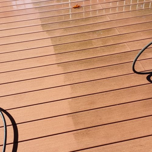 Deck while performing a Pressure Wash,