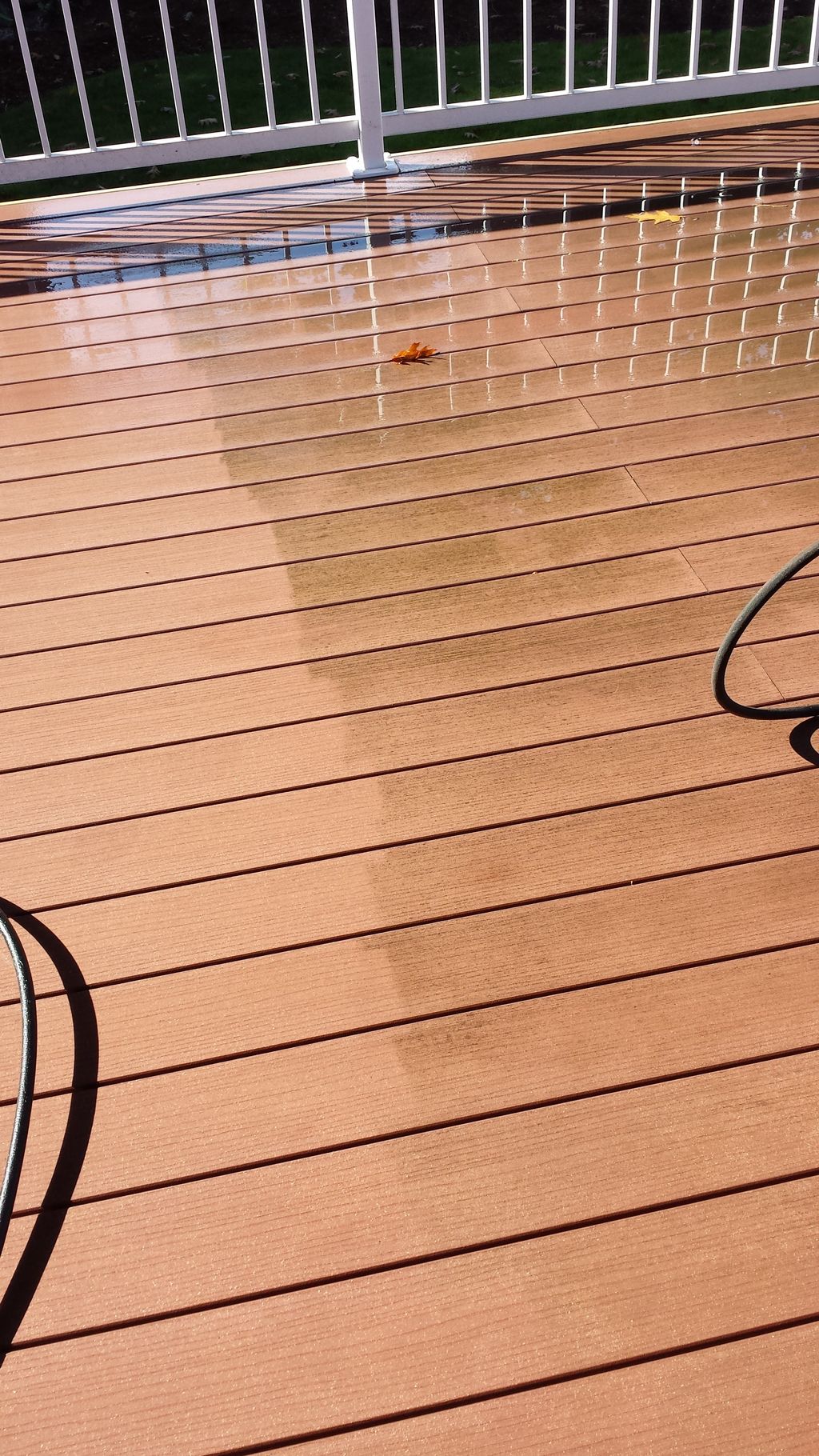 Deck while performing a Pressure Wash,