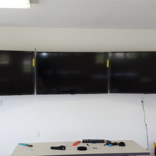 Video wall for presentations.