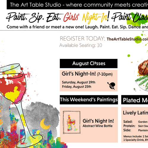 Paint/Create. Sip. Eat. Girl's Night-In PRIVATE PA