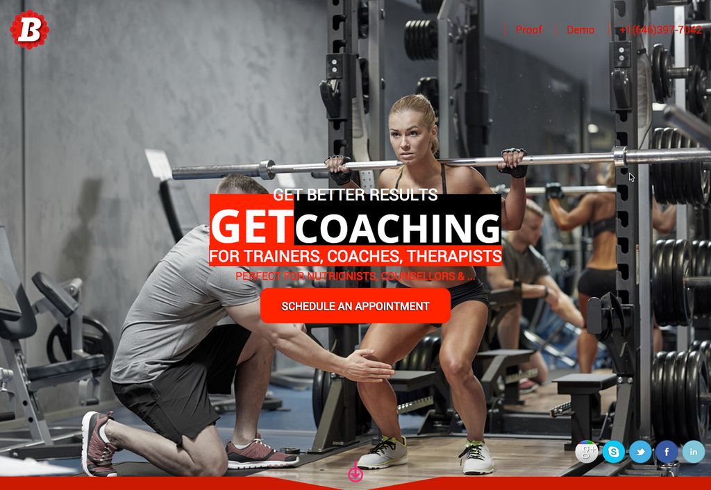 Gym membership or trainer's website template for t