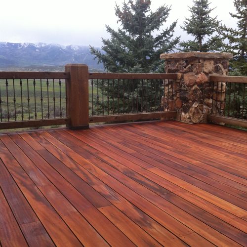 Tigerwood deck restoration