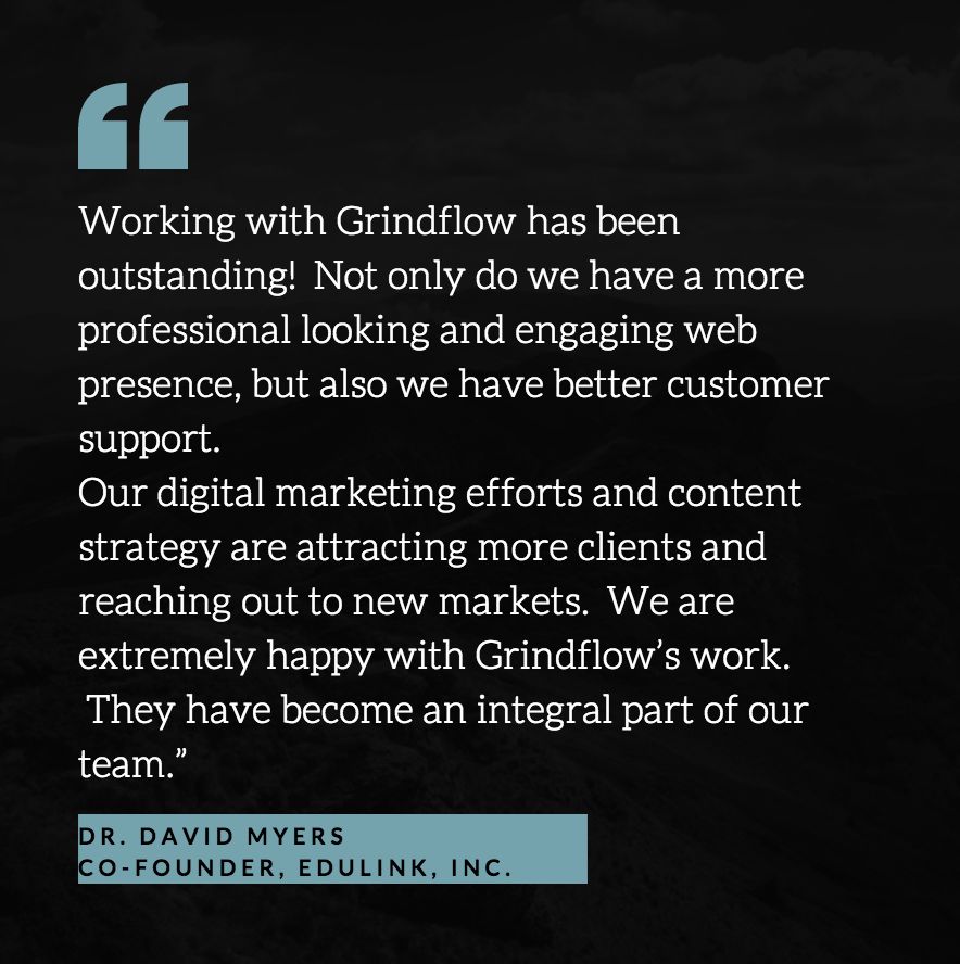 A satisfied Grindflow Customer