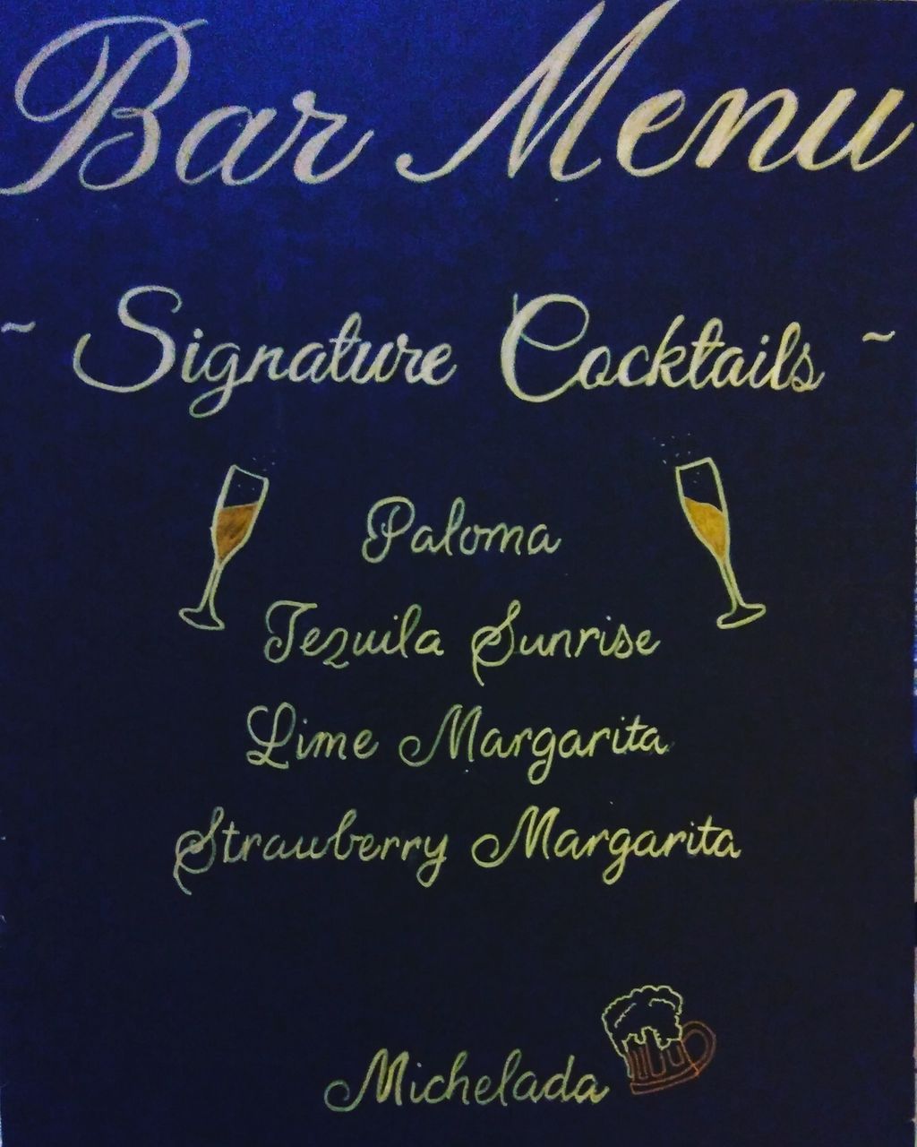 Handmade customized menus made by me.