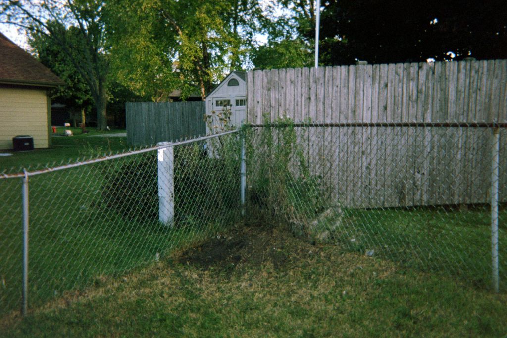 The bush was removed and opened up the corner of t