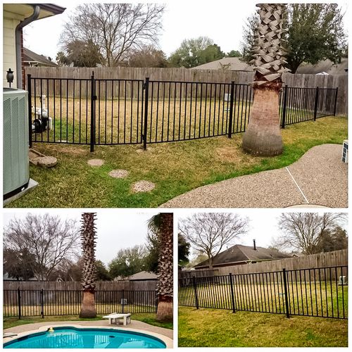 Fence and gate install near a pool so a stay at ho