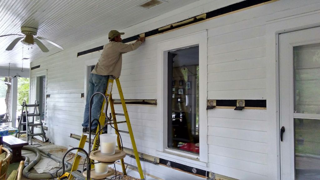 Wall being prepped for insulation