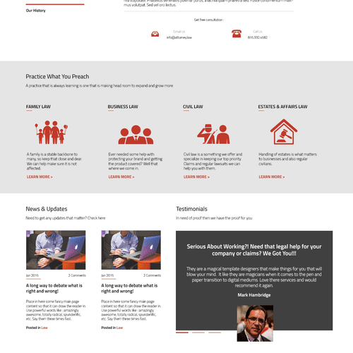 Legal aid website design