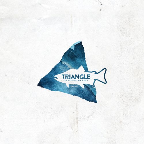 Logo design for Triangle Seafood Market that is ba